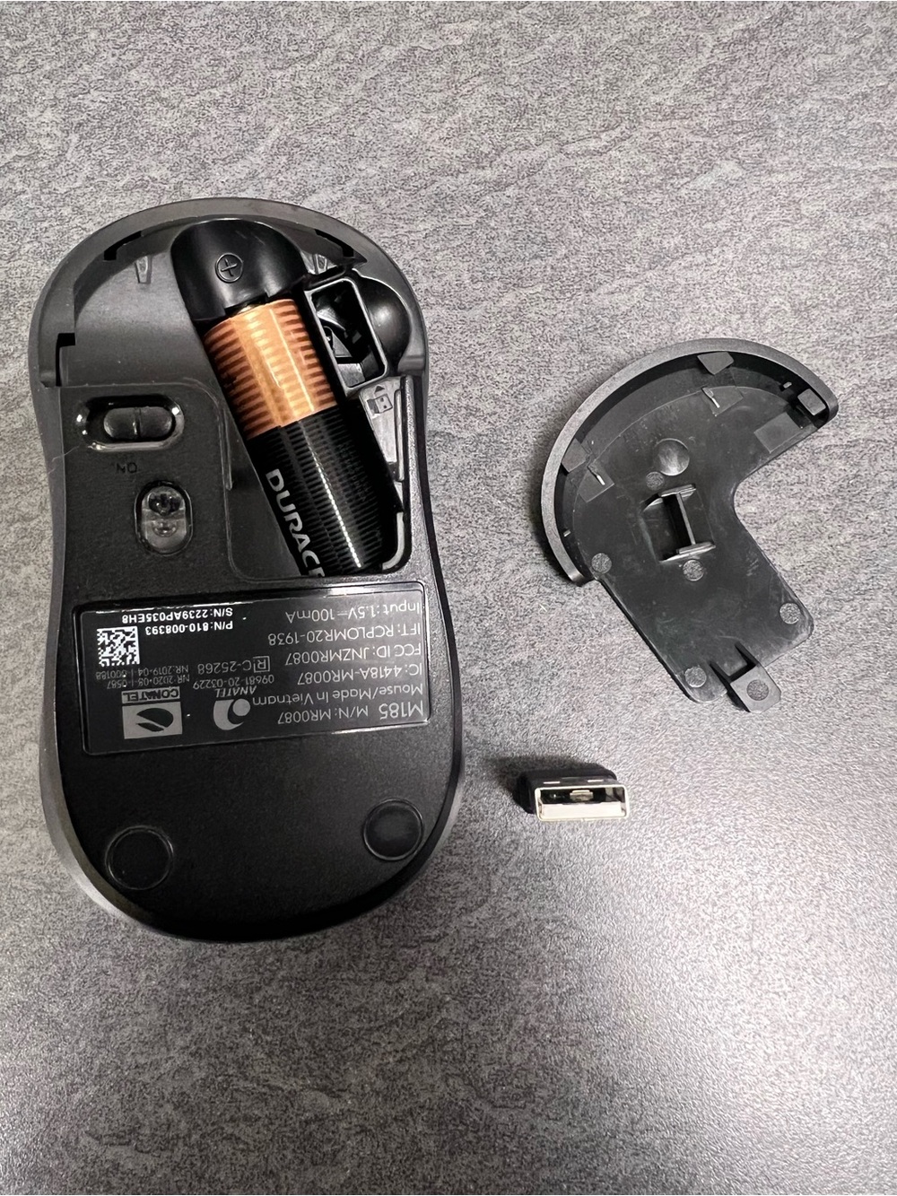Logitech Black Wireless USB Optical Mouse - Picture 2 of 4